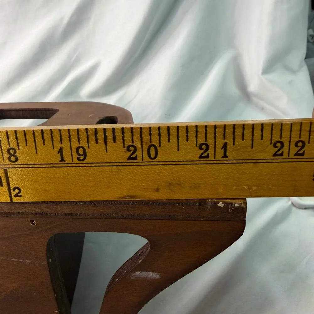 Vintage Dark Wood Corner Wall Shelf Fretwork Cutout 3 Tier Display Rack